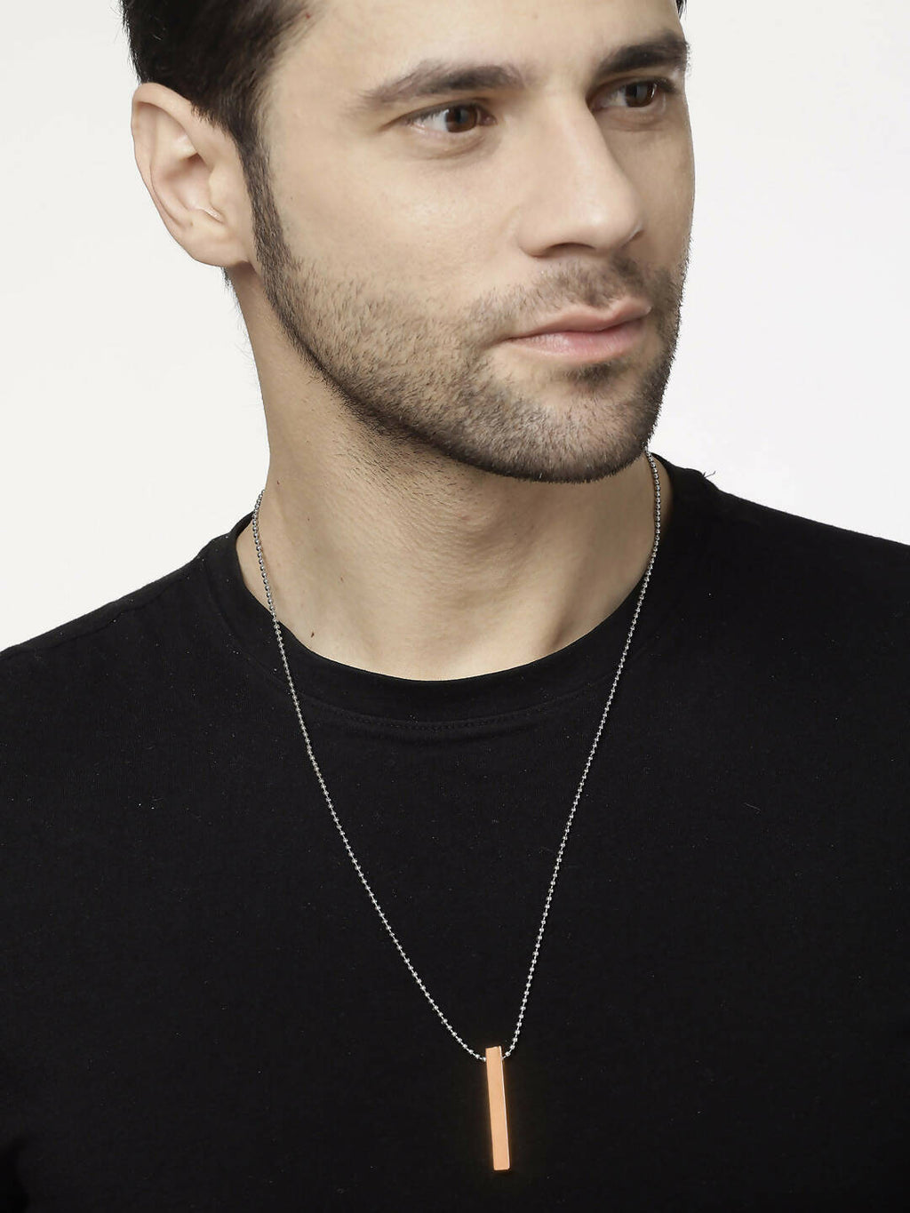 NVR Men Copper Plated Geomatric Pendent With Chain | Grocsy