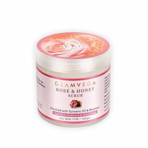 Glamveda Rose & Honey Nourishing Scrub | Grocsy