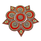 Moira Rangoli Big Acrylic Red for Festival Decorations | Grocsy