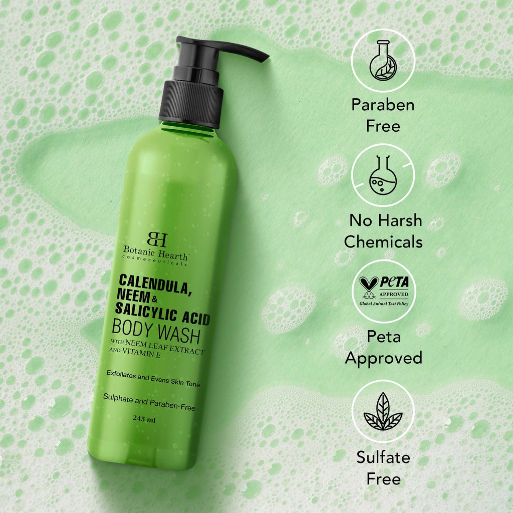 Botanic Hearth Calendula, Neem & Salicylic Acid Body Wash | Grocsy