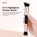 Gleva Multipurpose Kabuki Makeup Brush Dual-Ended Foundation Brush - Dark Brown | Grocsy