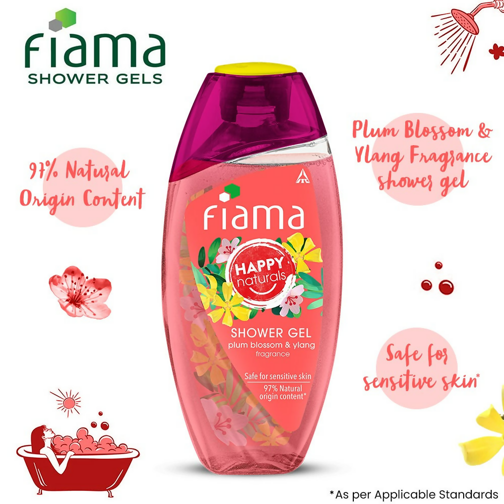 Fiama Happy Naturals Shower Gel With Plum Blossom and Ylang | Grocsy