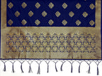 Mimosa Women's Floral Art Silk Navy Blue Dupatta | Grocsy