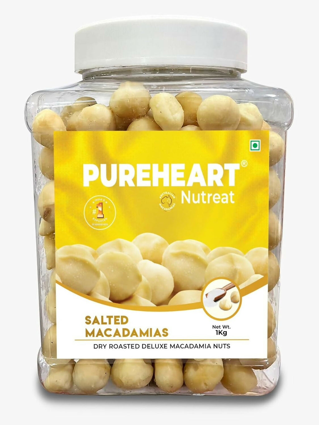 Pureheart Nutreat Salted Macadamia|Premium Dry Roasted Macadamia Nuts | Grocsy