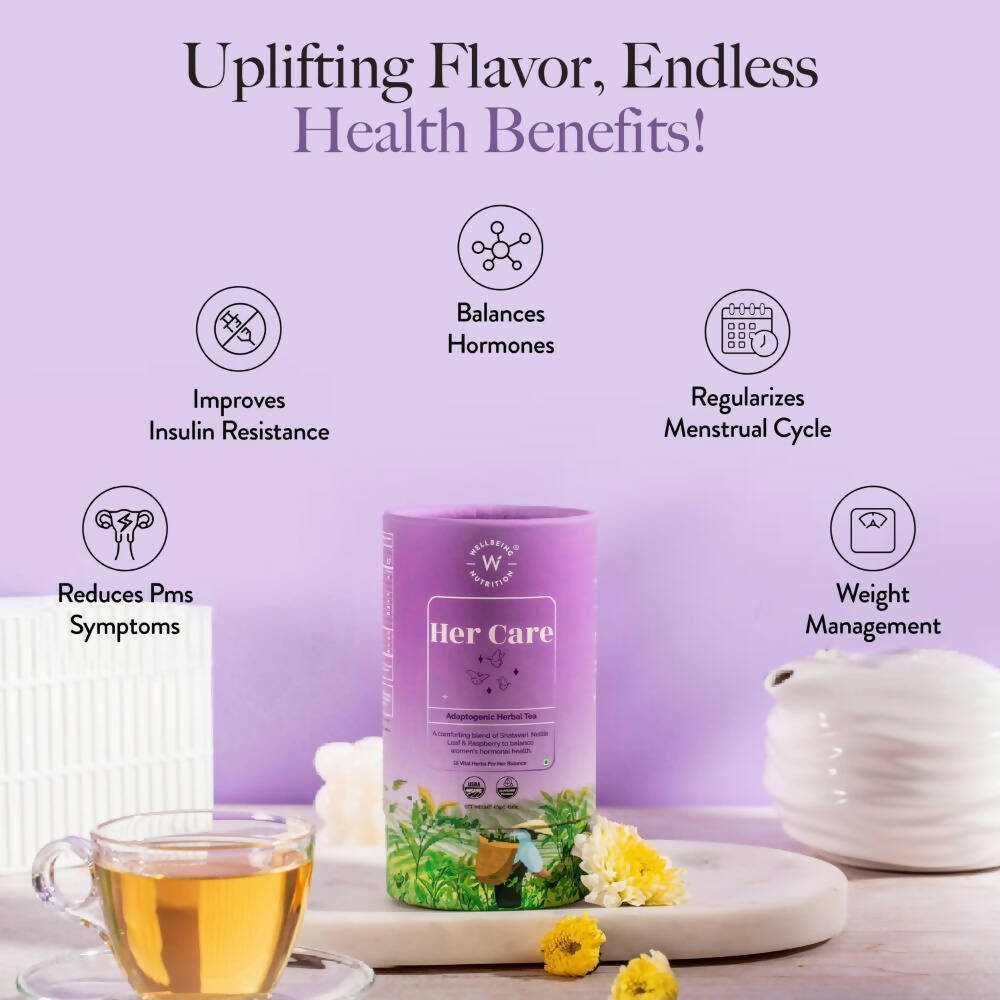 Wellbeing Nutrition Her Care Herbal Tea | Grocsy