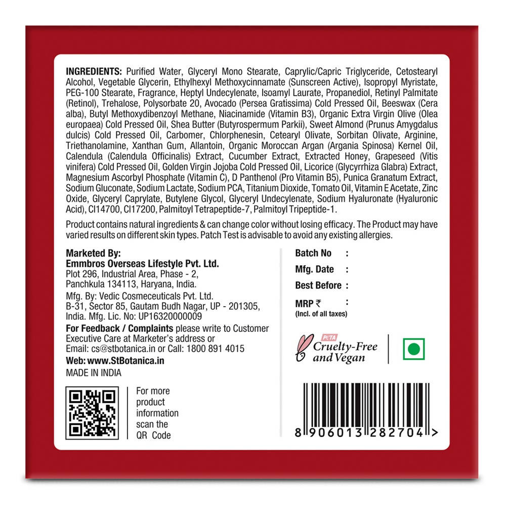 St.Botanica Retinol Advanced Anti Aging Day Cream SPF 30 | Grocsy
