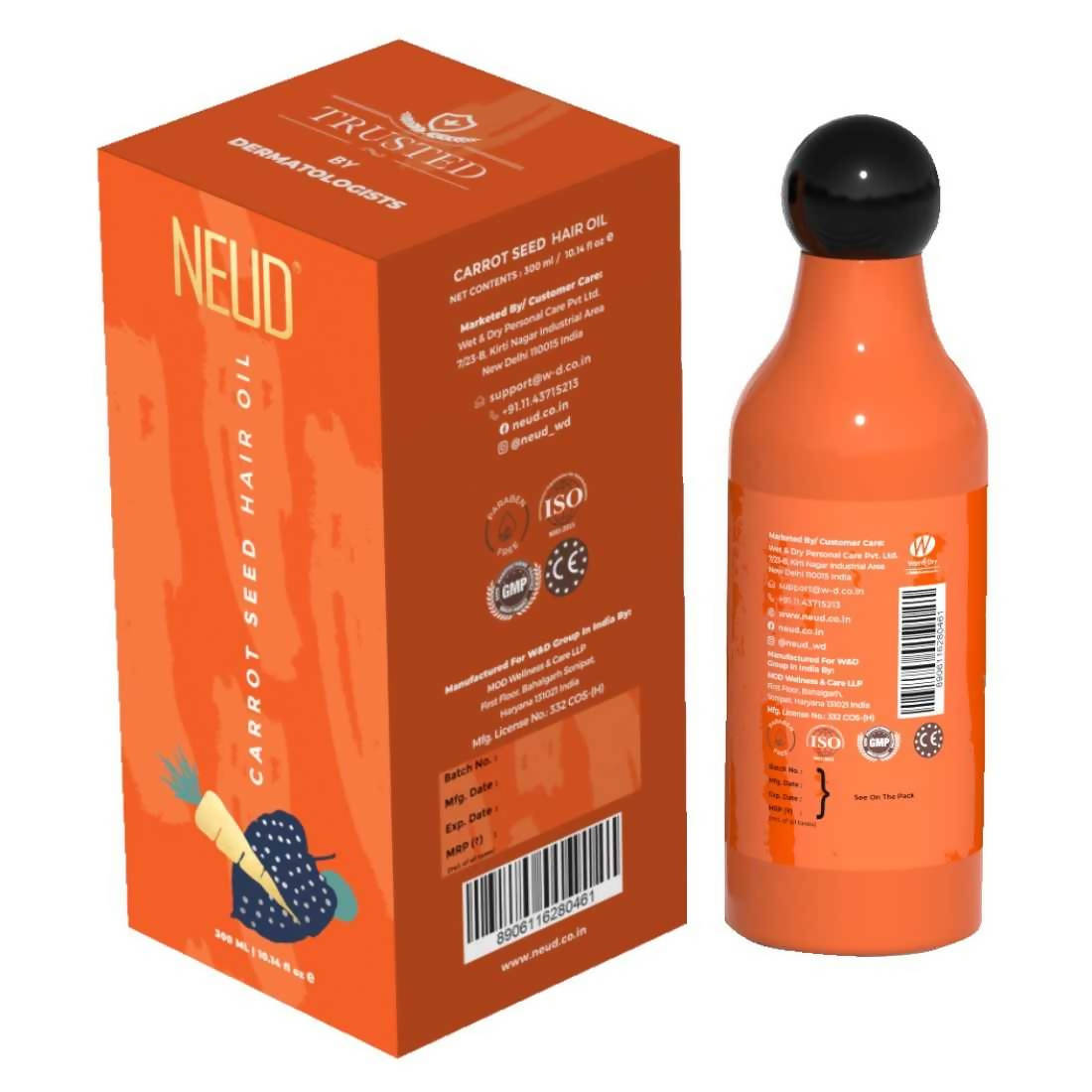 Neud Carrot Seed Hair Oil | Grocsy