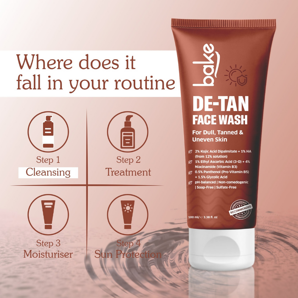 Bake De-Tan Coffee Face Wash with Kojic Acid | Grocsy
