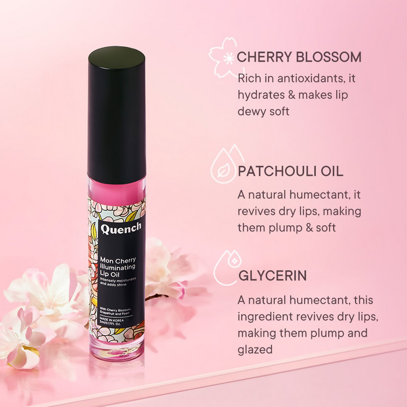 Quench Illuminating Korean Tinted Lip Oil (Pink) | Grocsy