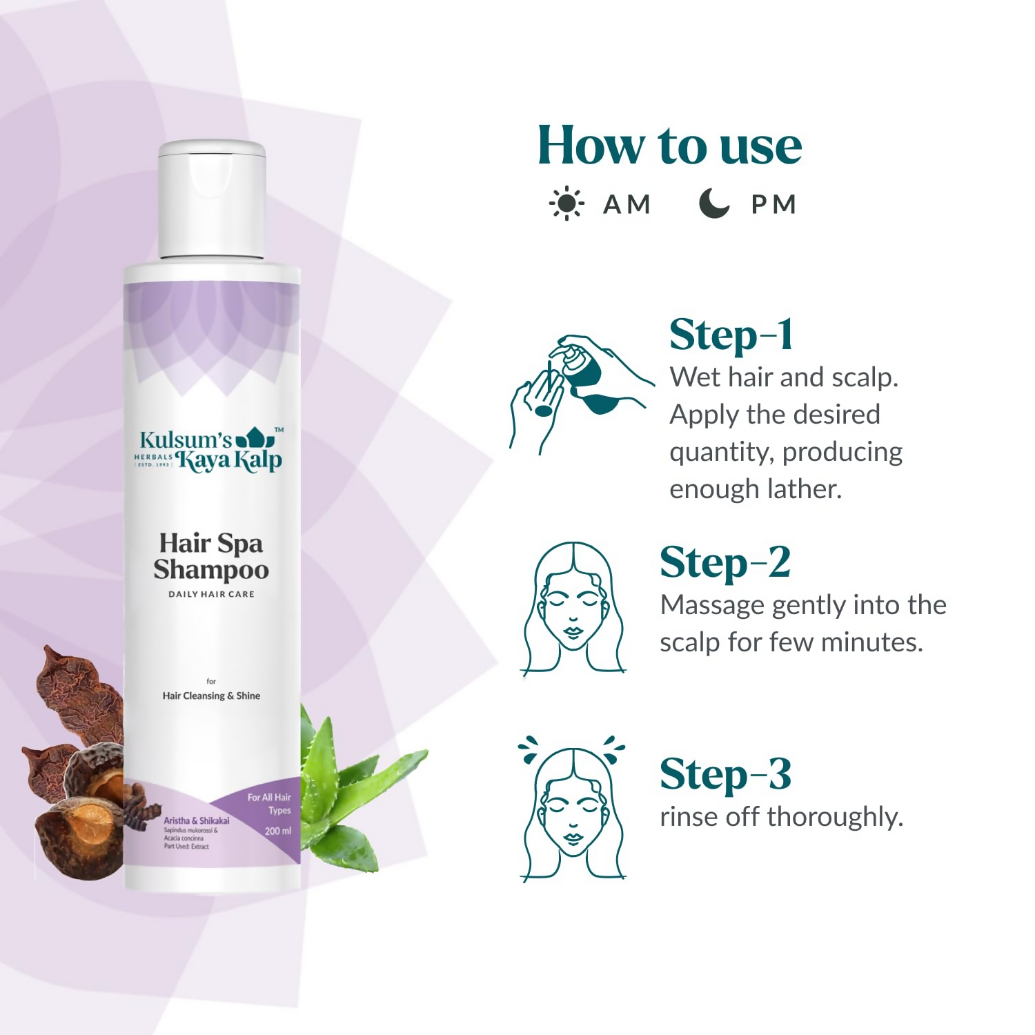 Kulsum's Kaya Kalp Hair Spa Shampoo For Hair Cleansing & Shine | Grocsy