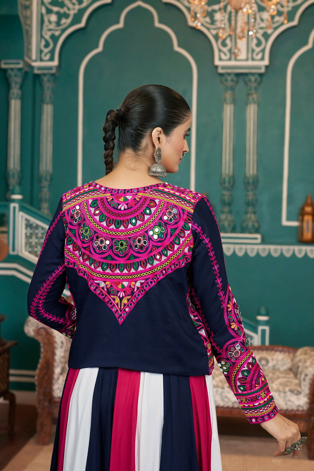 AI Fashion Multi Color Viscose Rayon Designer Navratri Lehenga Choli Collection | Grocsy