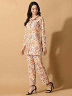 Myshka Women's Multi Printed Shirt With Trousers | Grocsy