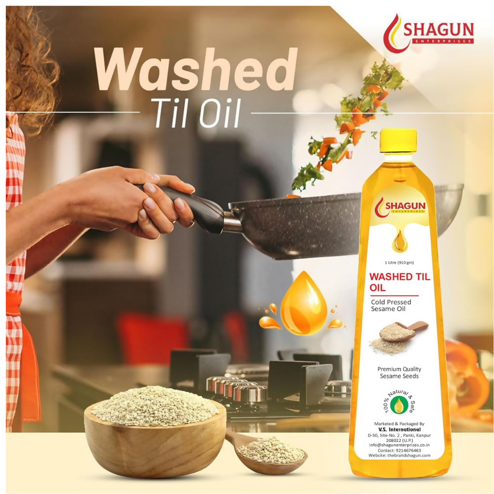 Shagun Cold Pressed Sesame Oil - Washed Til Oil | Grocsy
