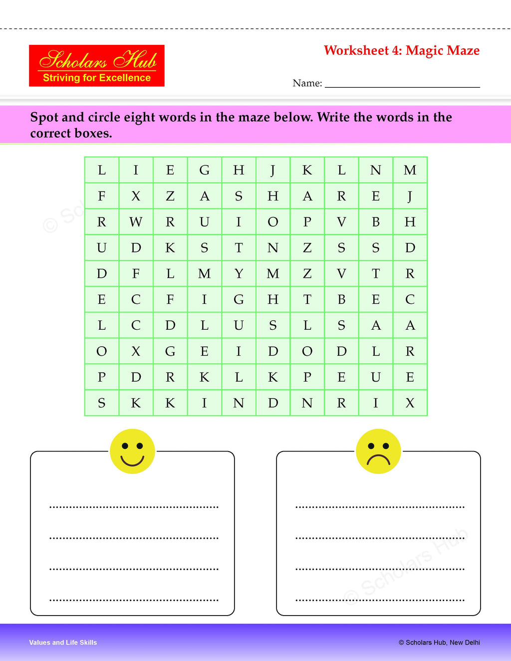 Step By Step Skills-Values And Life Skills Colorful Tearable Worksheets | Grocsy