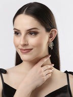NVR Women Gold-Polished Drop Earrings | Grocsy