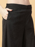 Joban Fashion Black Cotton Khatha & Hand Work Co-ord Set | Grocsy