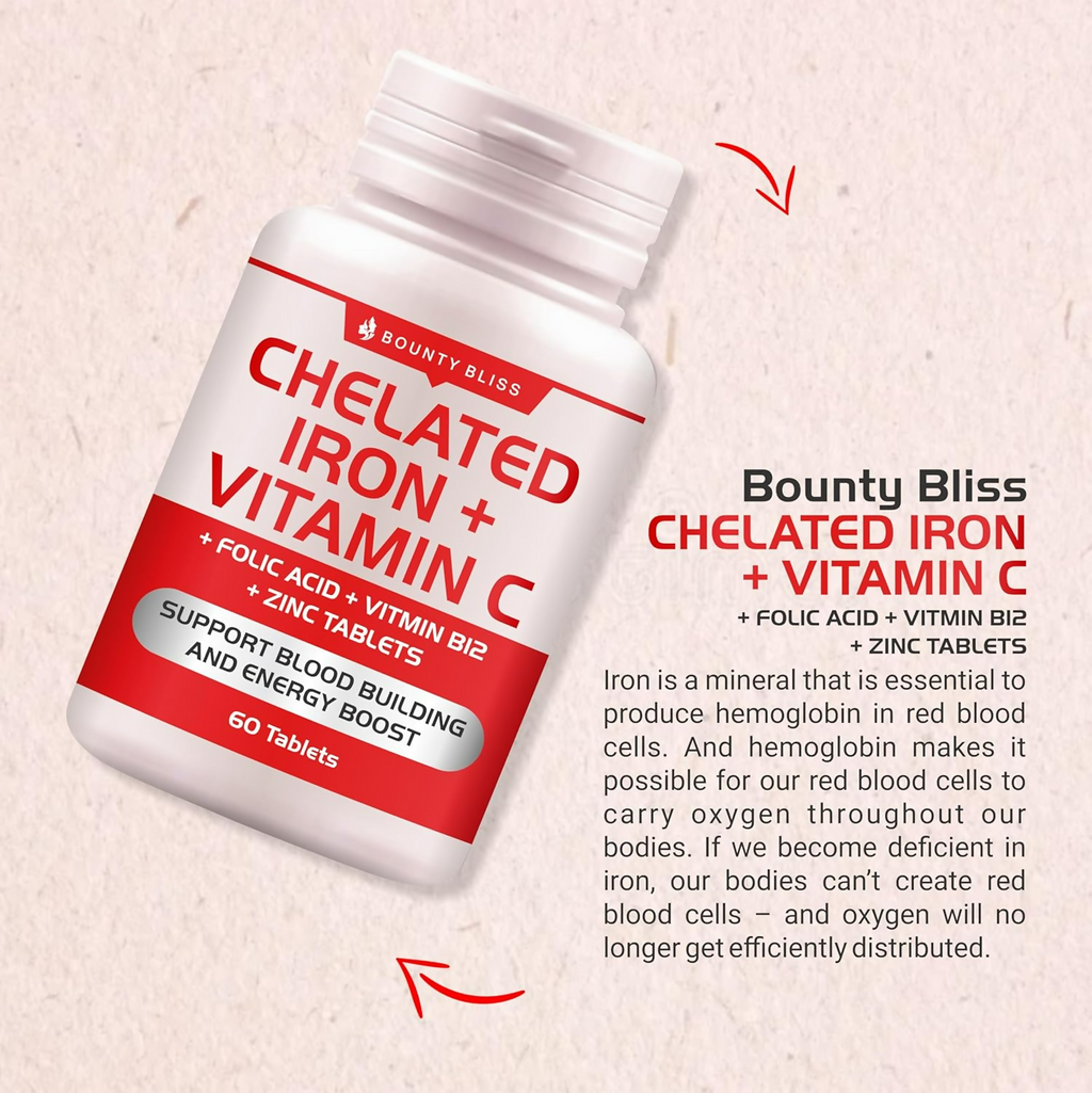Bounty Bliss Iron Folic Acid Supplement - Vital Support for Energy and Wellness | Grocsy
