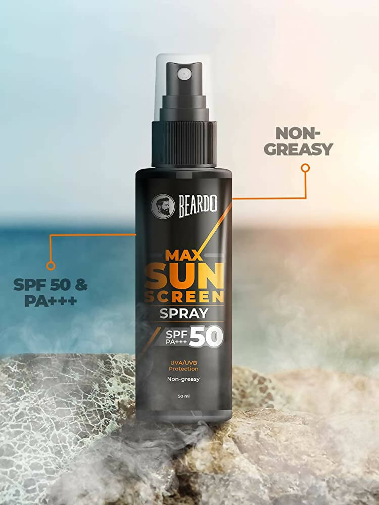 Beardo Max Sunscreen Spray SPF-50 for Men | Grocsy