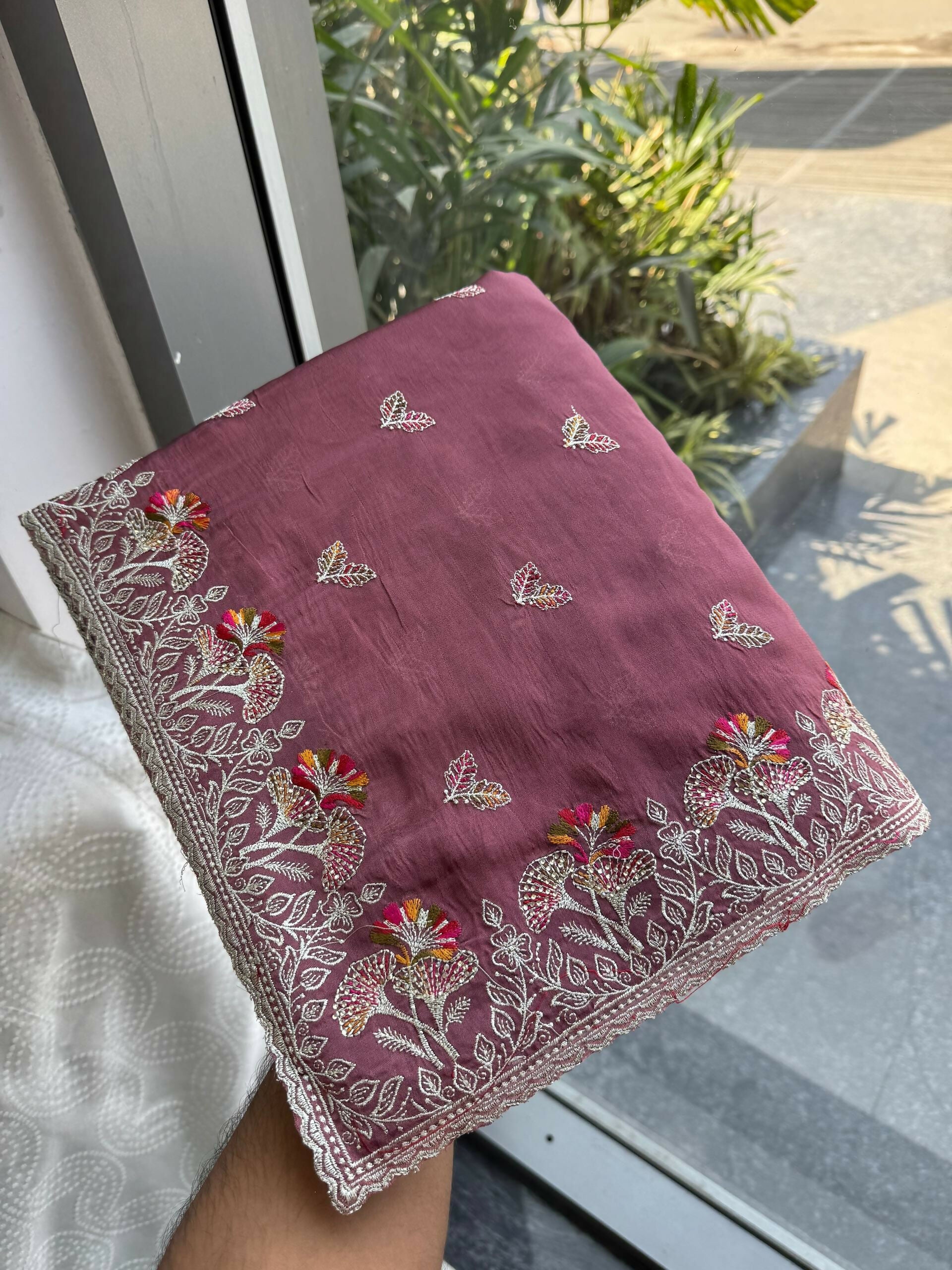 Teeya Creation New Trendy Stylish Party Wear Silk Saree-Beige | Grocsy