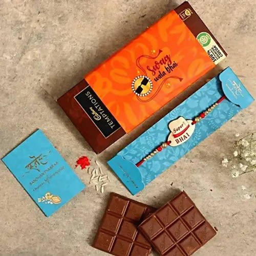 Super Bhai Rakhi & Mera Swag Wala Bhai Chocolate Sleeve | Grocsy