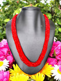 Inhanns Crystal Beads Luxe Edition – Multi-Layered Necklace - Red | Grocsy