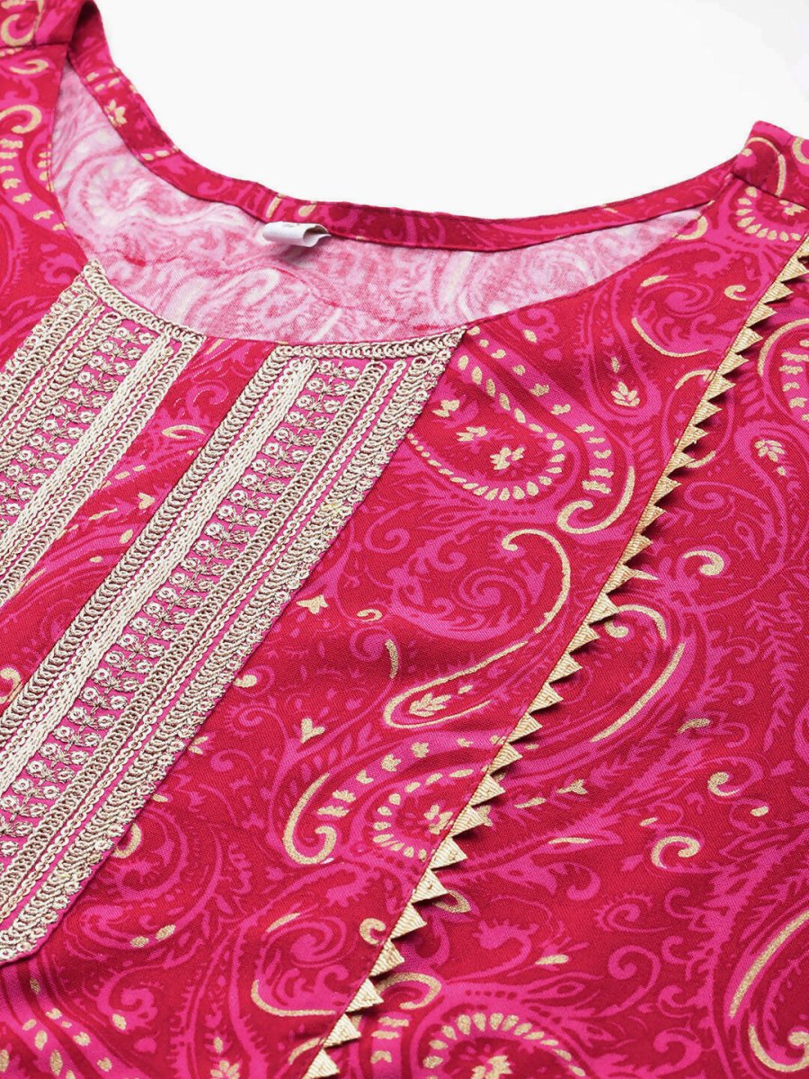 Ahalyaa Women's Traditional wear Tunic - Red | Grocsy