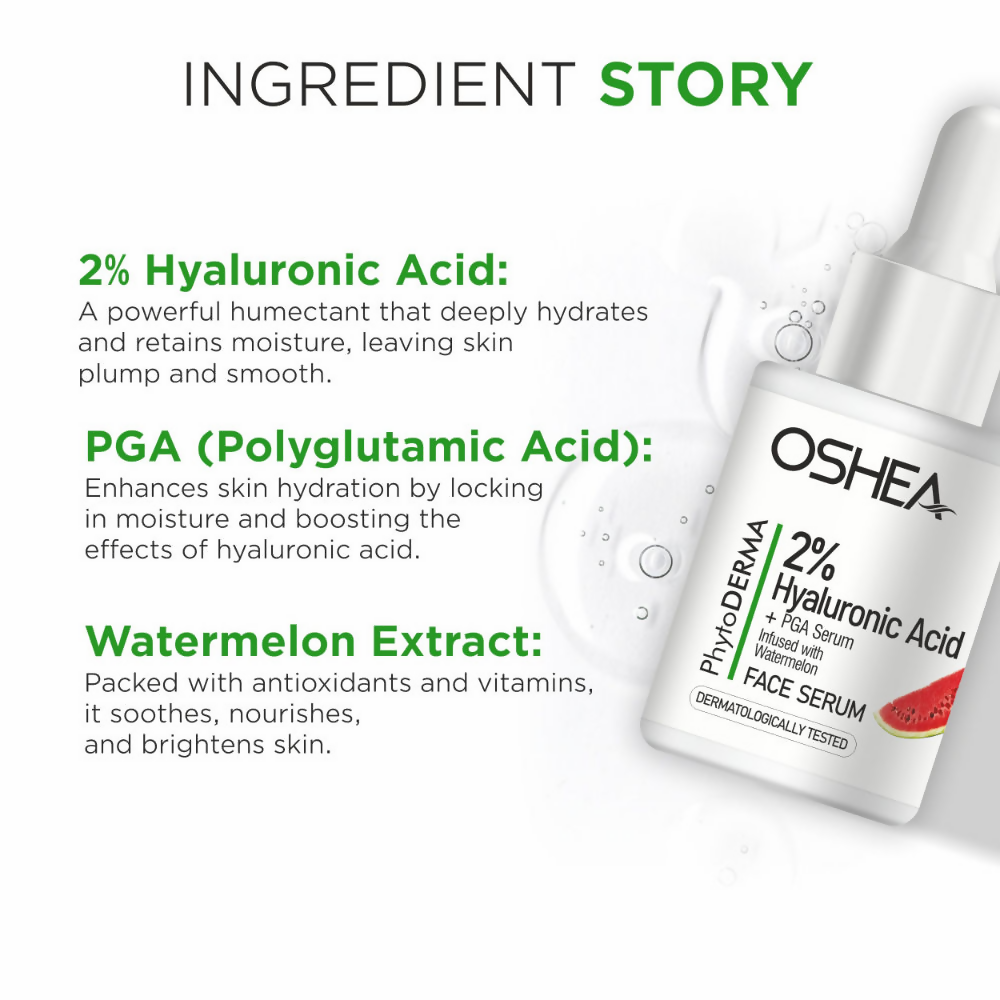 Oshea Herbals Phytoderma 2% Hyaluronic Acid Acid plus Pga Face Serum | Grocsy