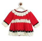 ChutPut Hand knitted Crochet Red Panda Wool Dress For Baby Girls - Red | Grocsy