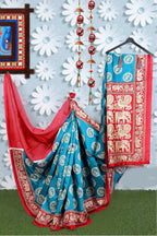 Vamika rama & wine Printed Art Silk Saree | Grocsy