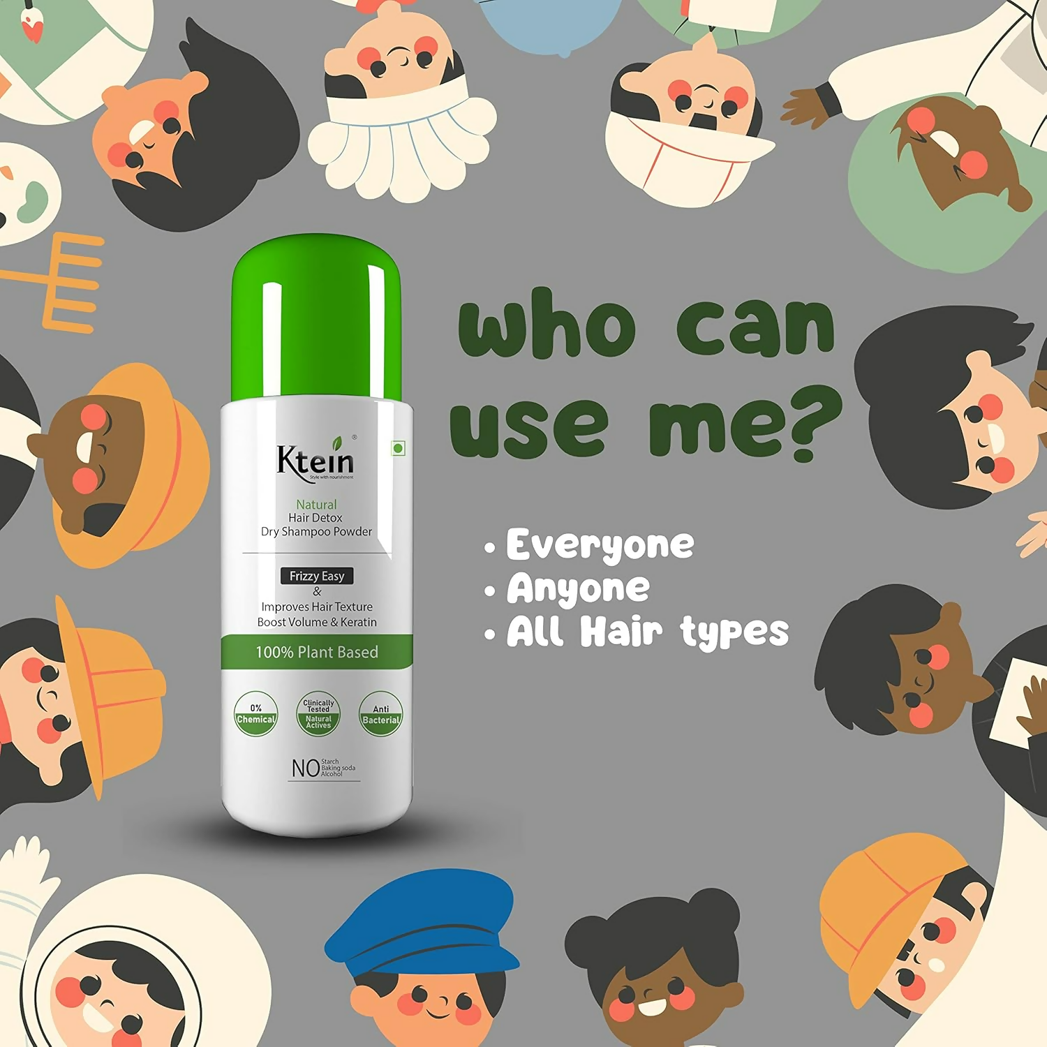 Ktein Natural Detox Dry Shampoo | Grocsy