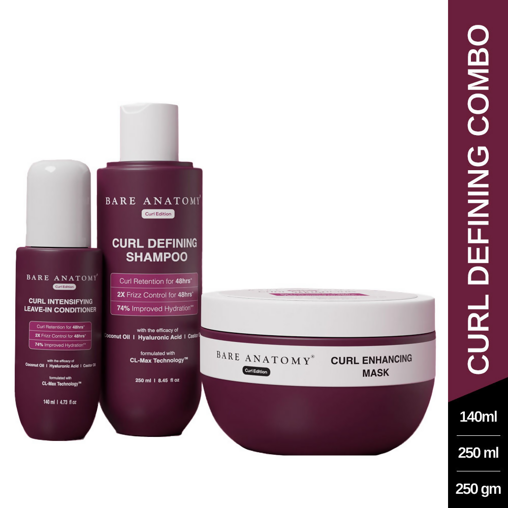 Bare Anatomy Curl Defining Shampoo + Mask + Leave In Conditioner | Grocsy