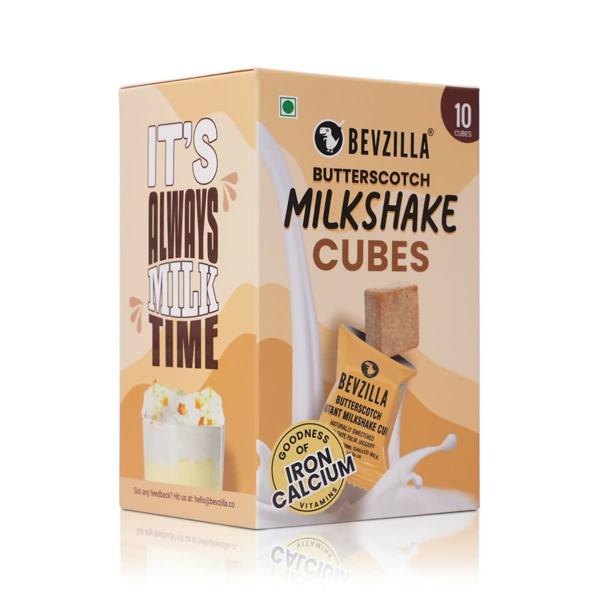 Bevzilla Butterscotch Instant Milkshake Cubes with Organic Date Palm Jaggery | Grocsy