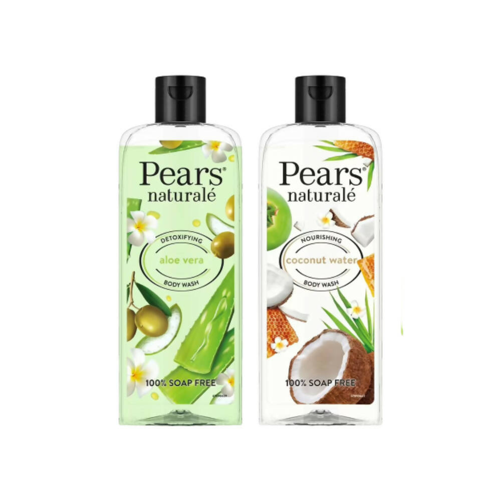 Pears Naturale Nourishing Coconut Water & Detoxifying Aloevera Body Wash Combo | Grocsy