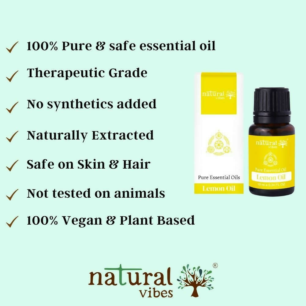 Natural Vibes Lemon Pure Essential Oil | Grocsy