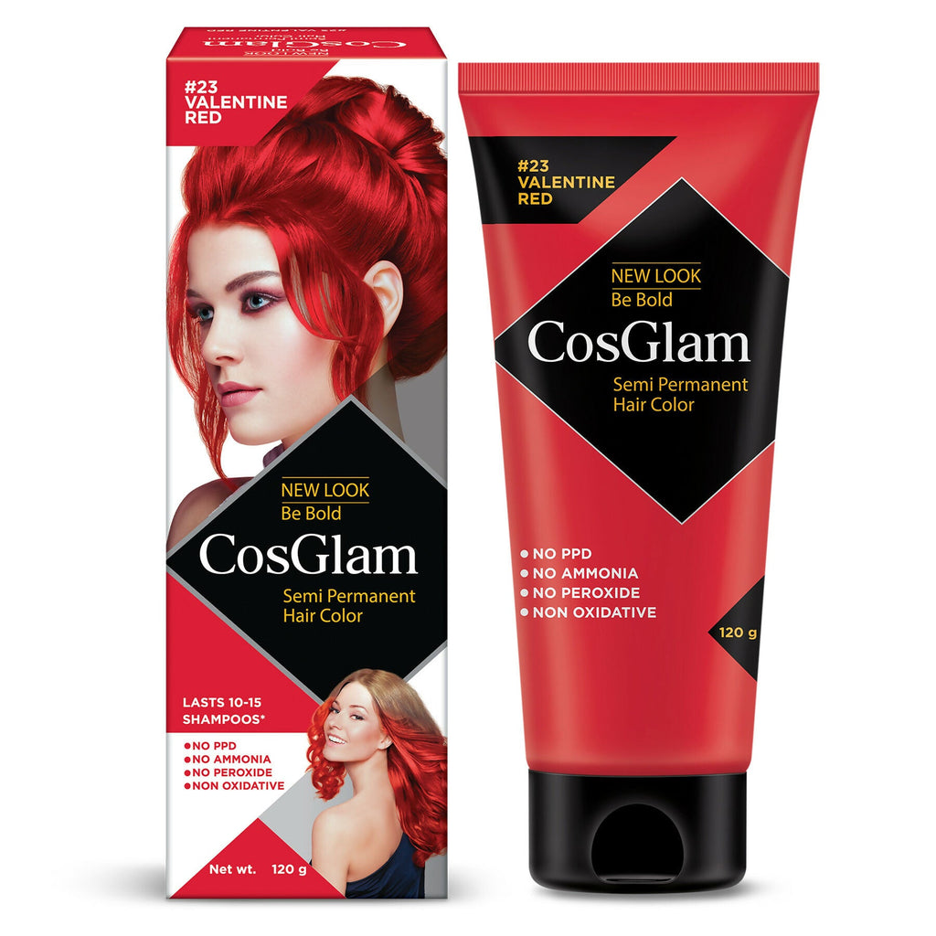 Cosglam Semi Permanent Hair Color for Women & Men (#23 Valentine Red) | Grocsy