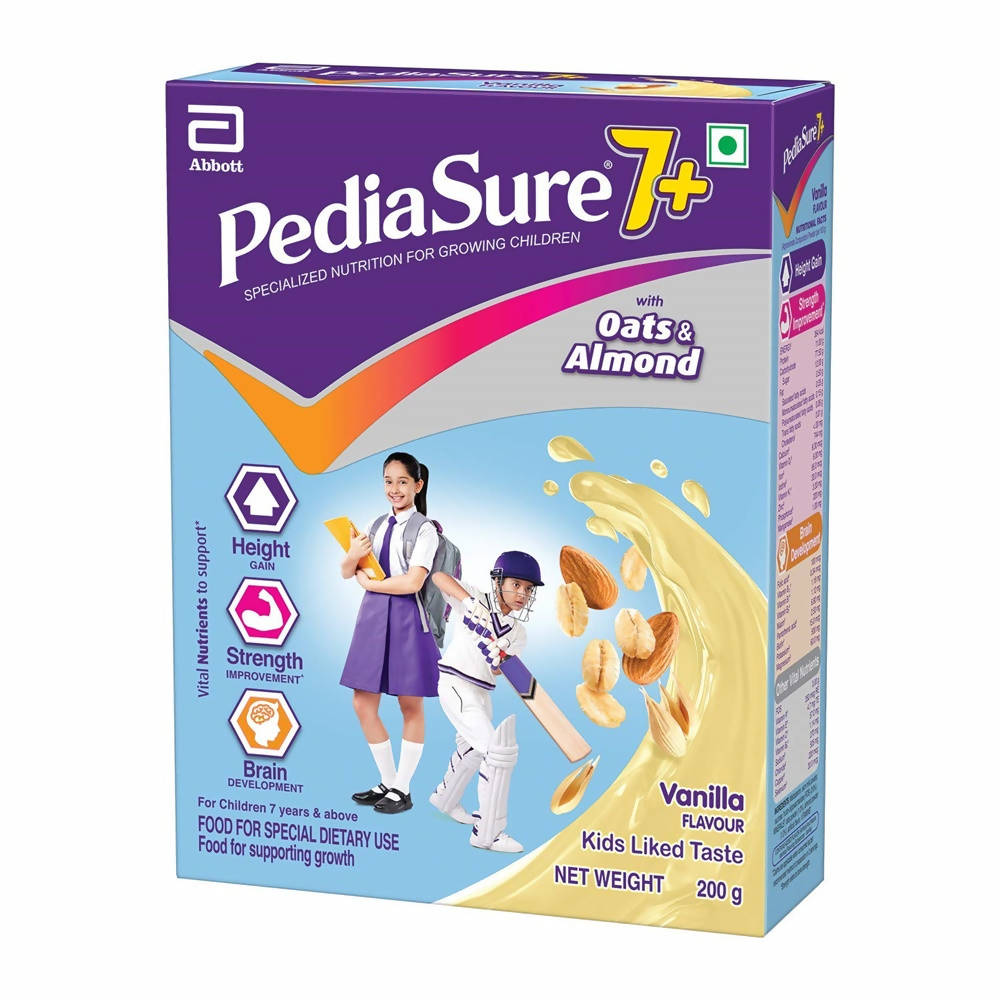 Pediasure 7 Plus Oats & Almond Nutrition Drink Powder Vanilla Flavour | Grocsy