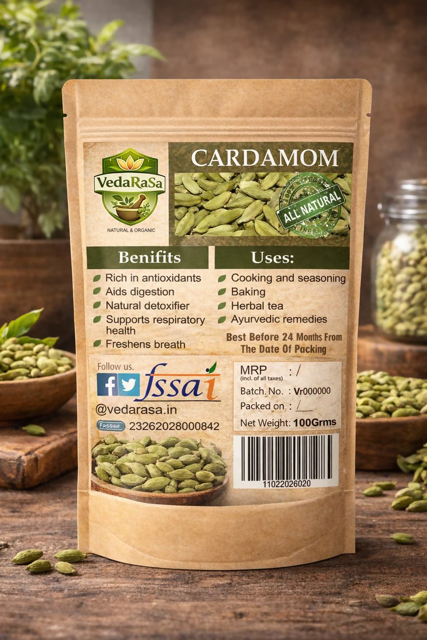 VedaRasa Raw Green Cardamom | Grocsy