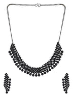 VOJ Women Black Color stainless steel Jewellery Set