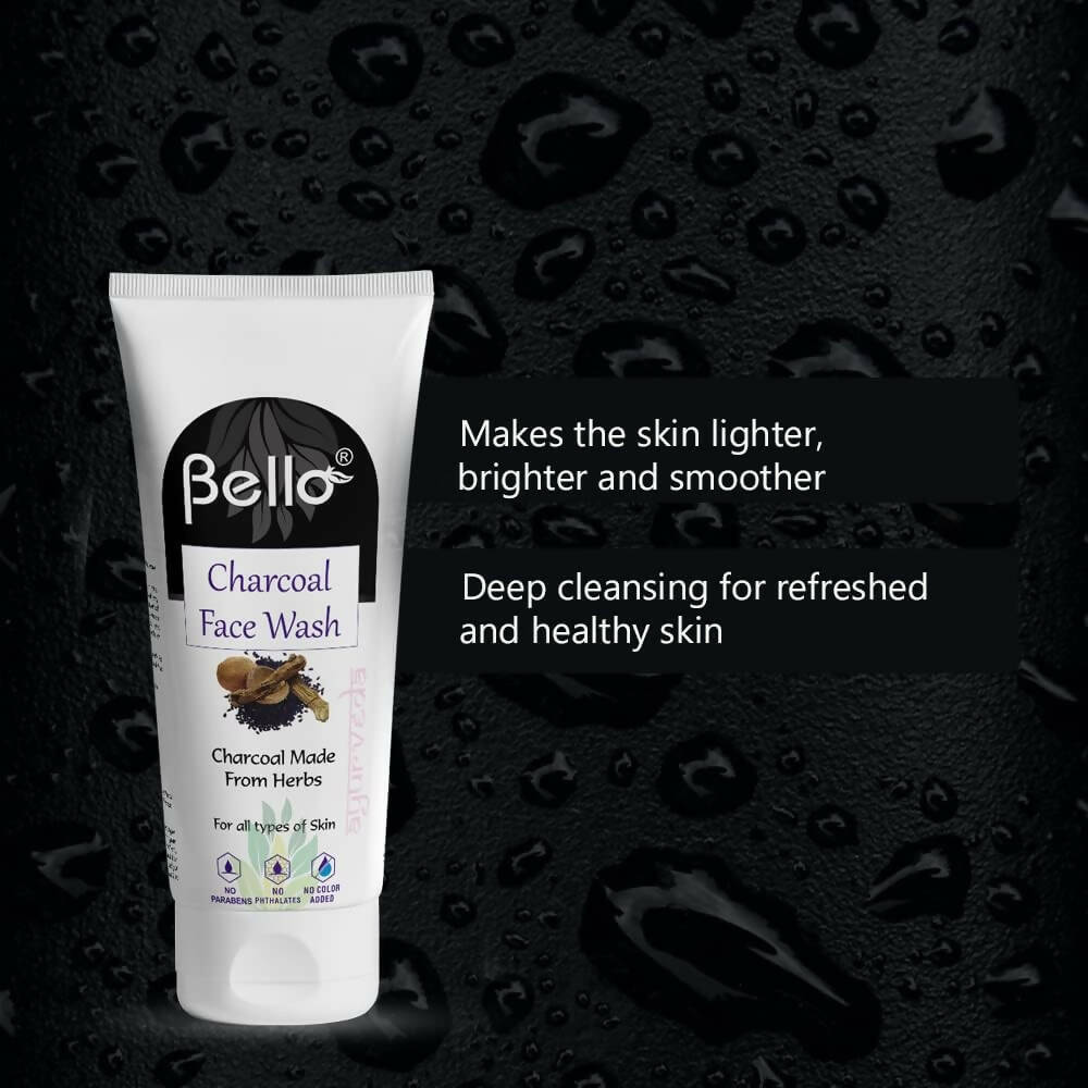 Bello Herbals Charcoal Face Wash | Grocsy