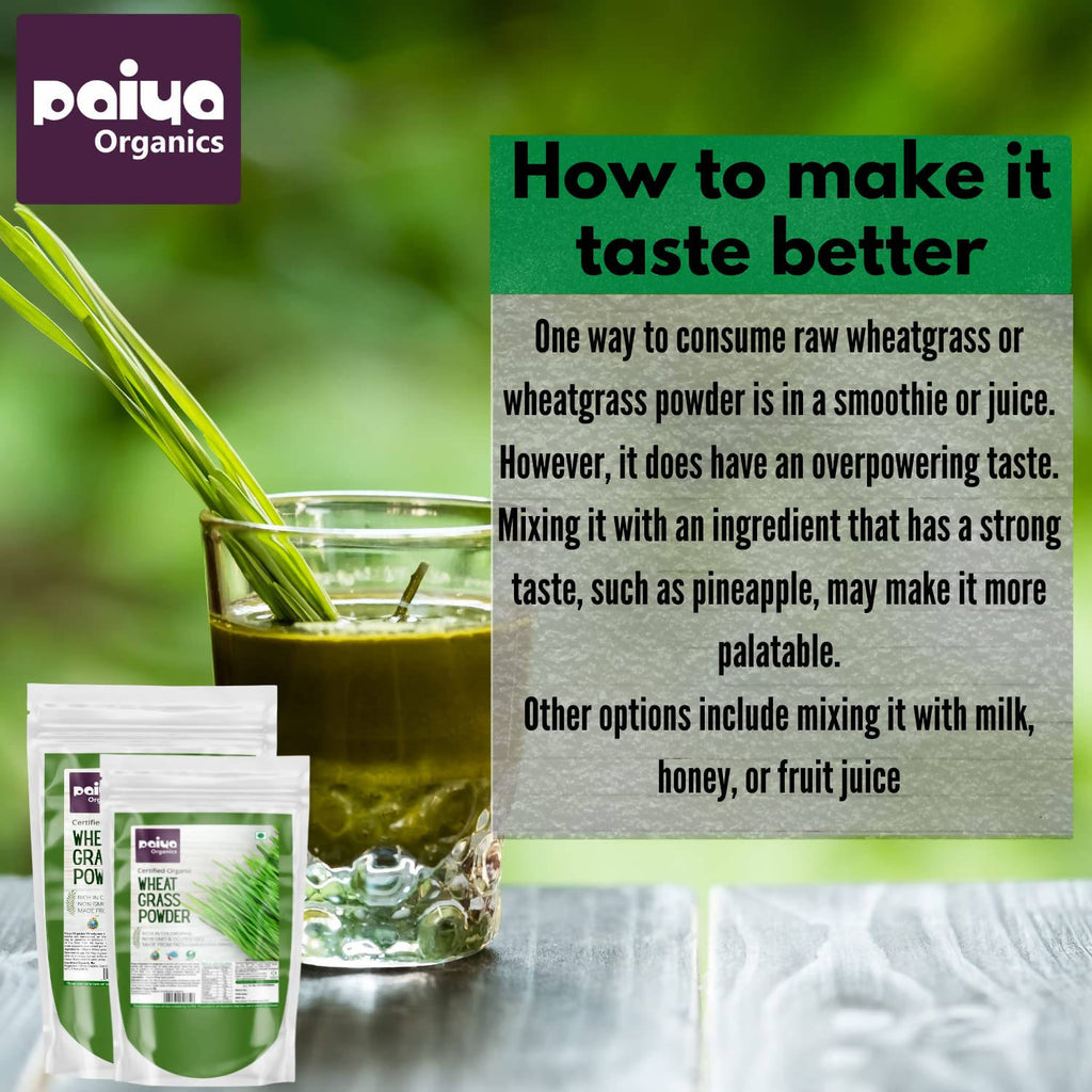 Paiya Organics Certified Organic Wheat Grass Powder | Grocsy