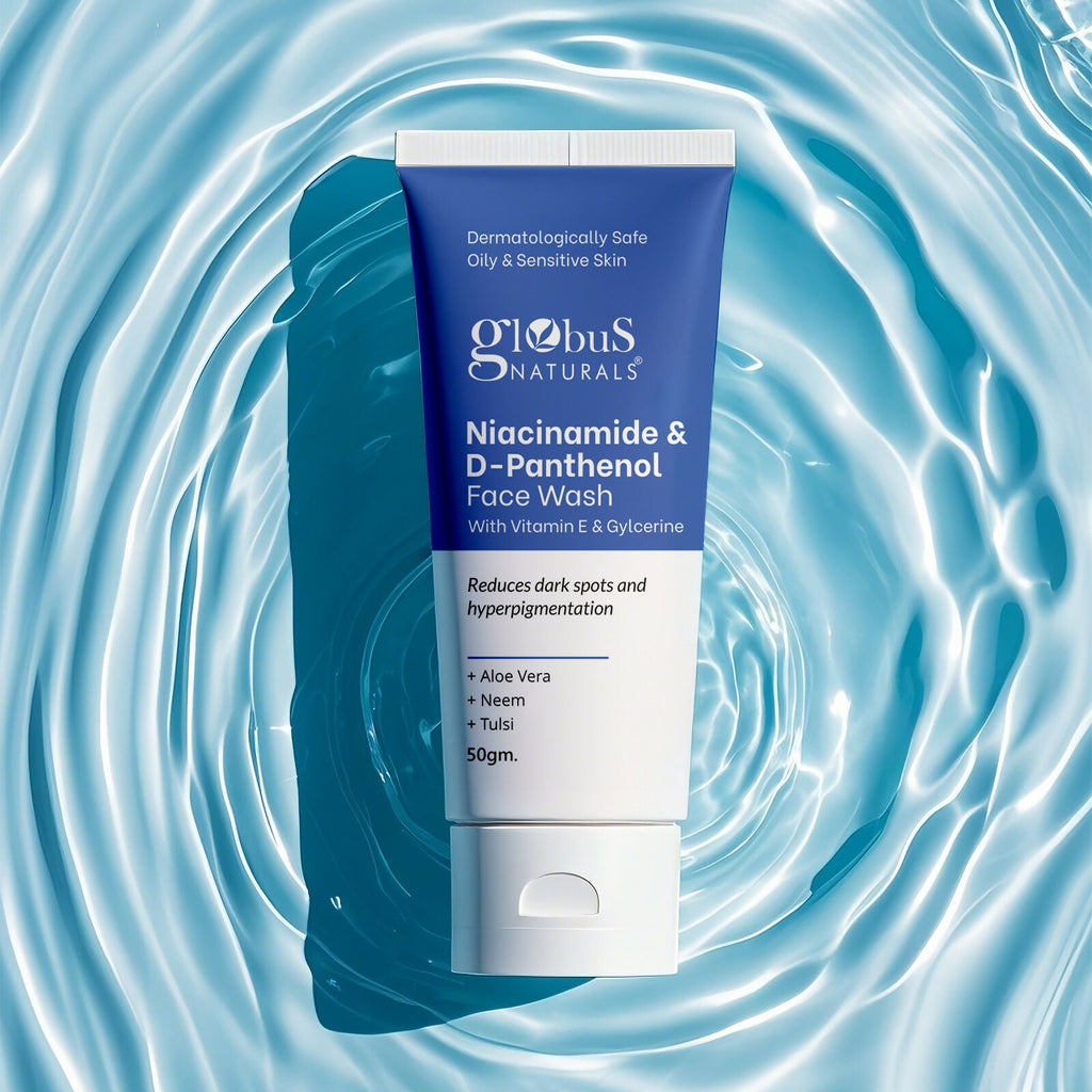 Globus Naturals Niacinamide & D-Panthenol Face Wash with Vitamin E & Glycerine | Grocsy