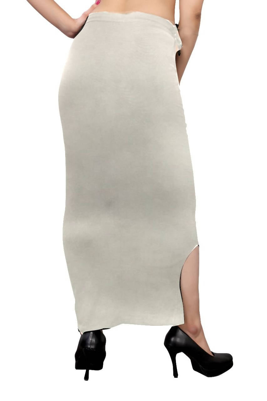 Vamika White Cotton Lycra Petticoat | Grocsy