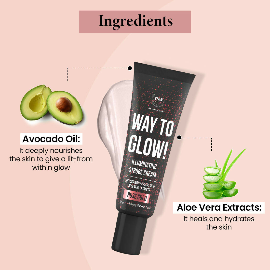 The Natural Wash Way To Glow! Illuminating Strobe Cream - 01 Rose Gold | Grocsy