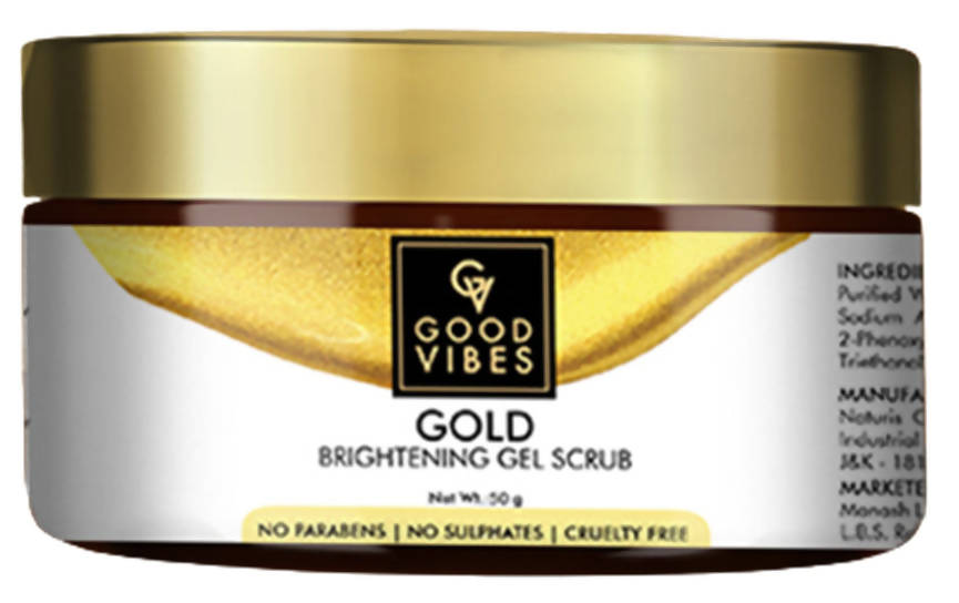 Good Vibes Gold Brightening Gel Scrub | Grocsy