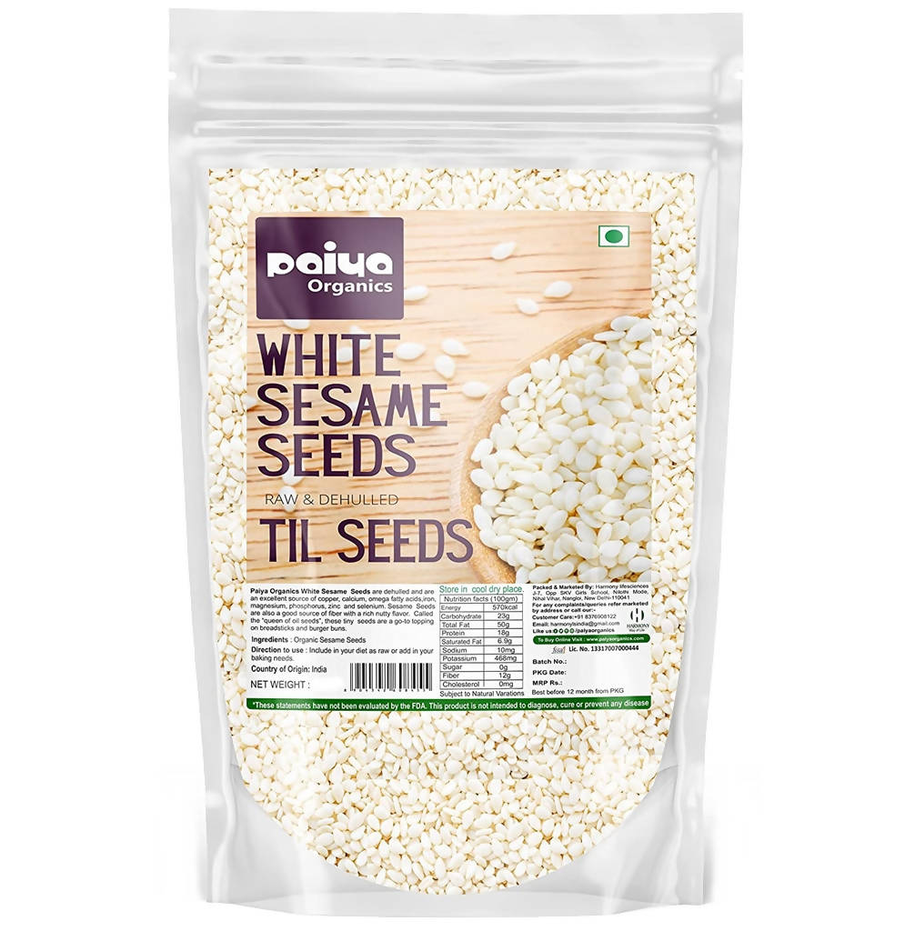 Paiya Organics White Sesame Seeds | Grocsy