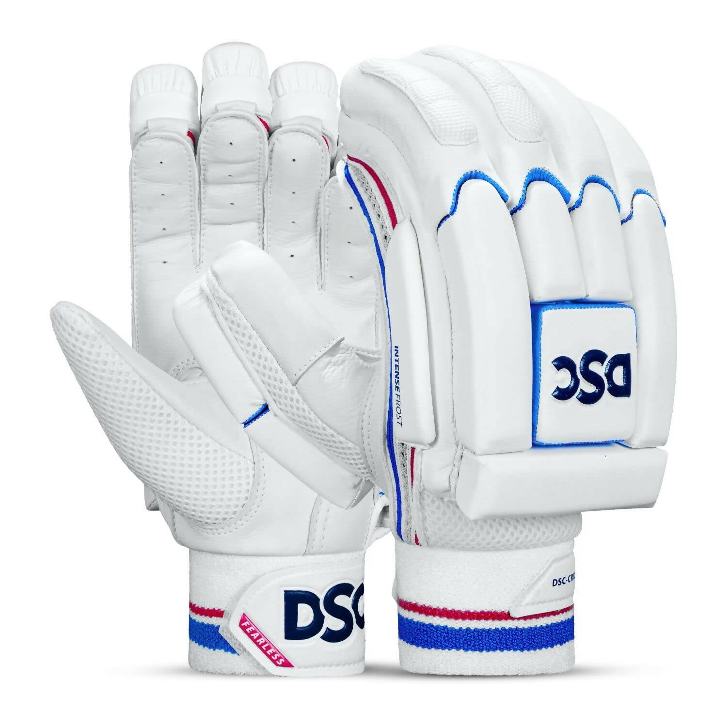 DSC Intense Frost Leather Cricket Batting Gloves for Mens - Right Hand, White, One Size | Grocsy