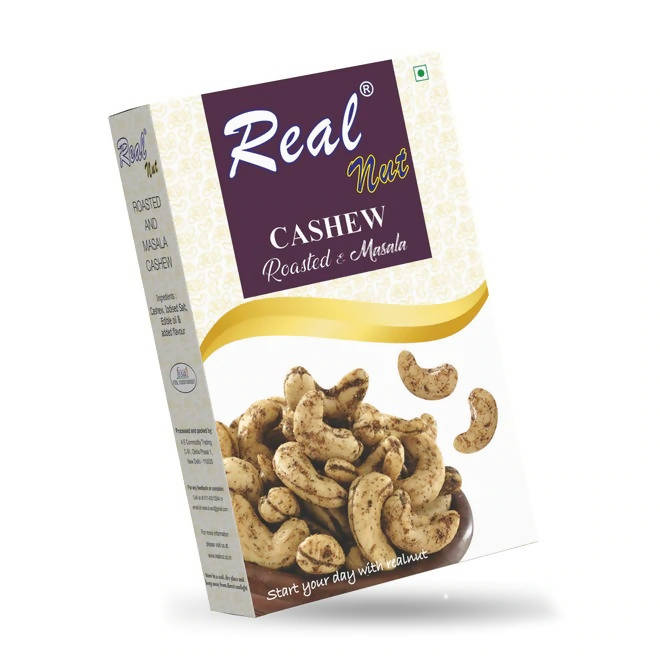 Real Nut Roasted & Masala Cashew (White) | Grocsy