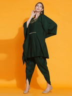 Women Republic Green Kaftan With Hand Embellishment And Dhoti Salwaar | Grocsy