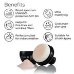 Brillare Zinc Powder Sunscreen SPF 50 - Ivory 01 | Grocsy