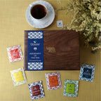 Octavius Dark Wood Caddy Wooden Gift Box - 90 Tea Bags | Grocsy